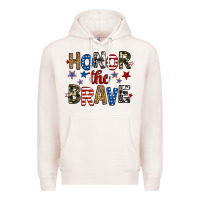 Pale Pink honor the brave Premium Hoodie - RanaPortraitStore