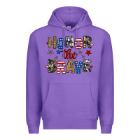 Purple honor the brave Premium Hoodie - RanaPortraitStore