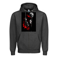 Charcoal Heather saw movie Zipper Hoodie - tuanDangUi
