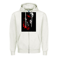 Oatmeal Heather saw movie Zipper Hoodie - tuanDangUi