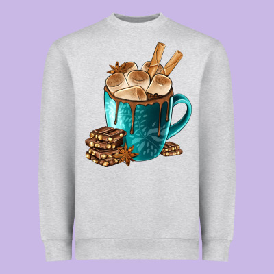 Chocolate And Coffee Heavyweight Sweatshirt Designed By Fadigitalartstudio