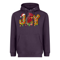 Plum Joy Rooster Heavyweight Hoodie - LillyAllenDesigns