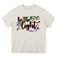 Cream be the light matthew 5 14 Heavy Core Tee - MaliasSmallBusiness