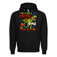 Black ready to crush 5th grade Zipper Hoodie - BundleAndBundleShop
