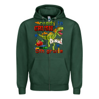 Sports Green ready to crush 5th grade Zipper Hoodie - BundleAndBundleShop