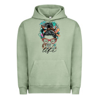 Pigment Oil Green nurse cna life messy bun Urban Hoodie - BarkalooDesign