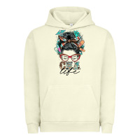 Pigment Pistachio nurse cna life messy bun Urban Hoodie - BarkalooDesign