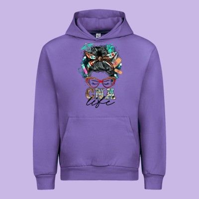 Nurse Cna Life Messy Bun Urban Hoodie Designed By Barkaloodesign