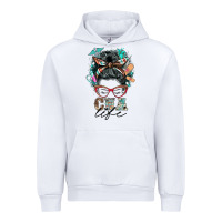 White nurse cna life messy bun Urban Hoodie - BarkalooDesign