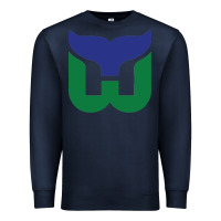 Navy vintage hartford hockey   retro whalers Premium Sweatshirt - tuanDangUi