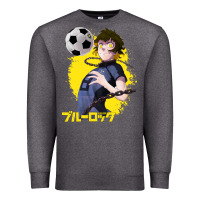 Charcoal Heather blue lock meguru bachira 1 Premium Sweatshirt - tuanDangUi