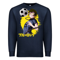 Navy blue lock meguru bachira 1 Premium Sweatshirt - tuanDangUi
