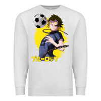 Oatmeal Heather blue lock meguru bachira 1 Premium Sweatshirt - tuanDangUi
