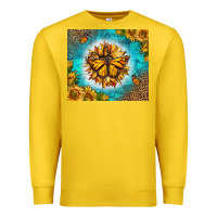 Lemon Monarch Butterfly Sunflower Premium Sweatshirt - LillyAllenDesigns