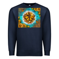 Navy Monarch Butterfly Sunflower Premium Sweatshirt - LillyAllenDesigns