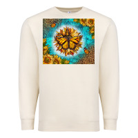 Sandshell Monarch Butterfly Sunflower Premium Sweatshirt - LillyAllenDesigns