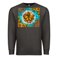 Smoke Monarch Butterfly Sunflower Premium Sweatshirt - LillyAllenDesigns