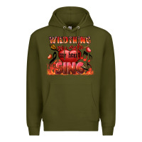Army Green Valentine's Day Wild Thing You Make My Heart Sing Premium Hoodie - FaDigitalArtStudio