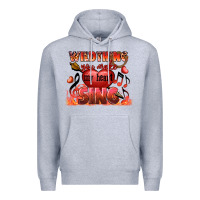 Heather Grey Valentine's Day Wild Thing You Make My Heart Sing Premium Hoodie - FaDigitalArtStudio
