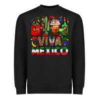Black Viva Mexico Coffee Cups With Cactus And Tequila Heavyweight Sweatshirt - FaDigitalArtStudio