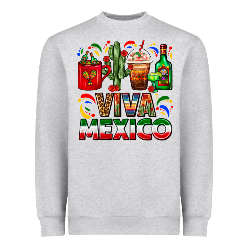 Viva Mexico Coffee Cups With Cactus And Tequila Heavyweight Sweatshirt by FaDigitalArtStudio | Teevron