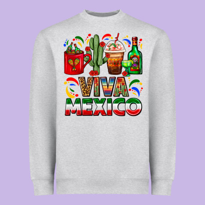 Viva Mexico Coffee Cups With Cactus And Tequila Heavyweight Sweatshirt Designed By Fadigitalartstudio