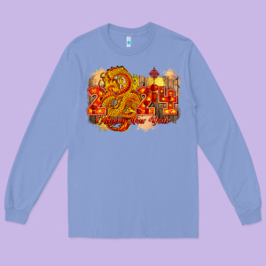 Year Of The Dragon Chinese New Year 2024 Long Sleeve Tee Designed By Cowgirlartshop