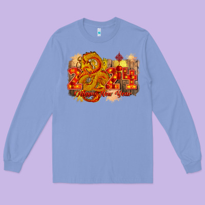 Year Of The Dragon Chinese New Year 2024 Long Sleeve Tee Designed By Cowgirlartshop
