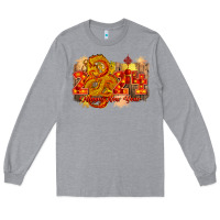 Heather Grey year of the dragon chinese new year 2024 Long Sleeve Tee - CowGirlArtShop