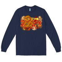 Navy year of the dragon chinese new year 2024 Long Sleeve Tee - CowGirlArtShop
