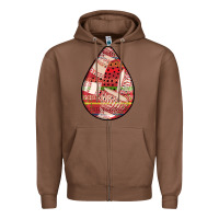 Chestnut african fabric pattern teardrop earrings 3 Zipper Hoodie - BundleAndBundleShop
