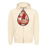 Sandshell african fabric pattern teardrop earrings 3 Zipper Hoodie - BundleAndBundleShop