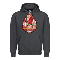 Smoke african fabric pattern teardrop earrings 3 Zipper Hoodie - BundleAndBundleShop