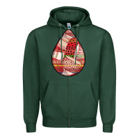 Sports Green african fabric pattern teardrop earrings 3 Zipper Hoodie - BundleAndBundleShop