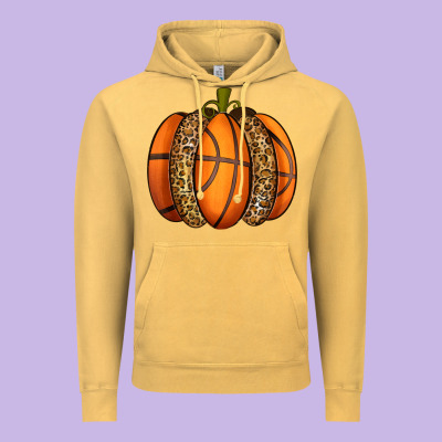 Basketball Pumpkin Vintage Hoodie Designed By Texasbilliewilder