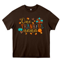 Chocolate Brown one thankful nana Heavy Core Tee - JahusDesignShop