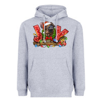 Heather Grey joy pig Heavyweight Hoodie - LillyAllenDesigns