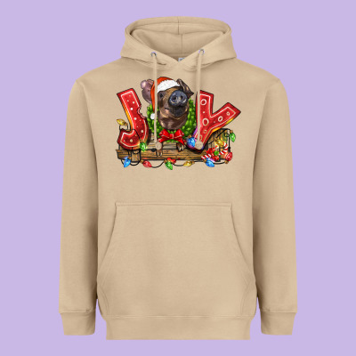 Joy Pig Heavyweight Hoodie Designed By Lillyallendesigns