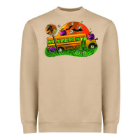 Halloween School Bus Heavyweight Sweatshirt | Teevron