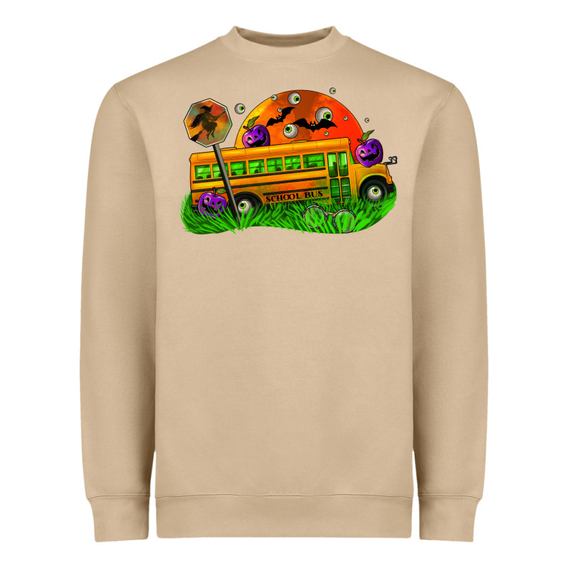 Halloween School Bus Heavyweight Sweatshirt by FaDigitalArtStudio | Teevron