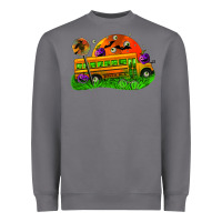 Storm Halloween School Bus Heavyweight Sweatshirt - FaDigitalArtStudio