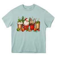 Arona Christmas Santa coffee cups Heavy Core Tee - MaliasSmallBusiness