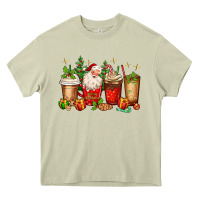 Mossy Christmas Santa coffee cups Heavy Core Tee - MaliasSmallBusiness