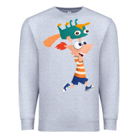 Heather Grey phineas and perry Premium Sweatshirt - tuanDangUi
