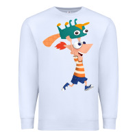 White phineas and perry Premium Sweatshirt - tuanDangUi