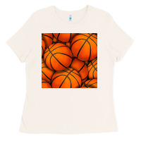 Bone basketball seamless pattern Ladies Tee - BundleAndBundleShop
