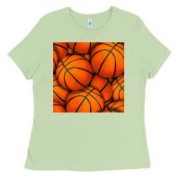 Matcha basketball seamless pattern Ladies Tee - BundleAndBundleShop