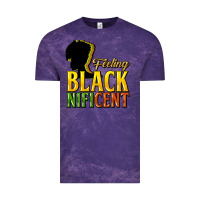 Cloud Purple feeling blacknificent Vintage Tee - NancyCooperArtShop