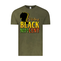 Vintage Olive feeling blacknificent Vintage Tee - NancyCooperArtShop