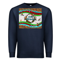 Navy winter blessings leopard Premium Sweatshirt - LillyAllenDesigns